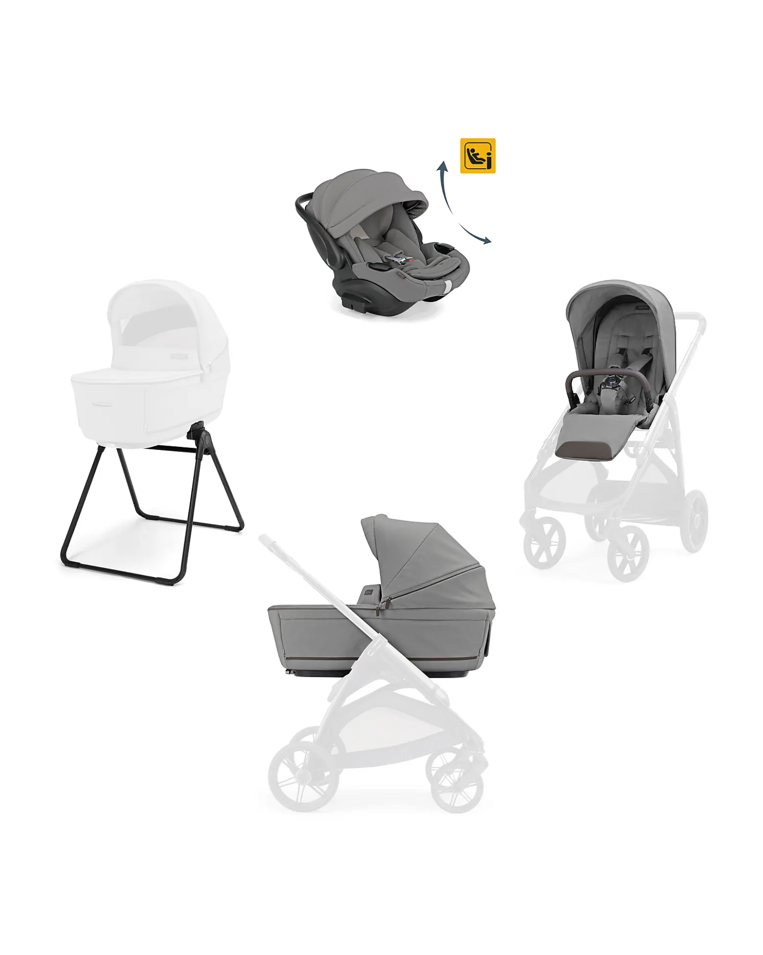 System Quattro Aptica Darwin Recline EVO - Crystal Grey