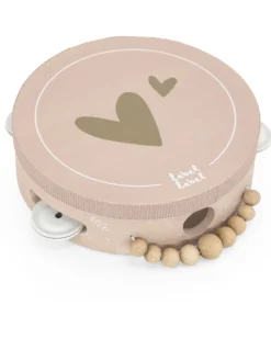 Tamburello con Sonagli - Rosa - Legno Certificato FSC