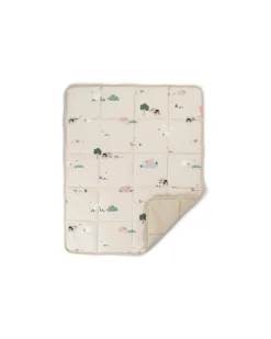 Tappeto Gioco Imbottito - Tiny Farm - Sabbia - 80x100 cm