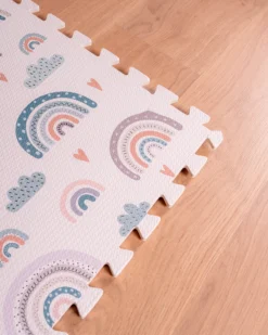 Tappeto Gioco Puzzle Montessori - Rainbow - 6 Pezzi - Morbido e Sicuro dalla Nascita - 175x117cm - dalla Nascita