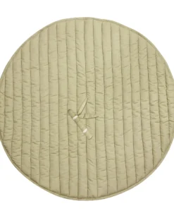 Tappeto Gioco Reversibile - Leaf - Verde Oliva - Cotone Organico GOTS - Bamboo Collection - Diametro 100 cm