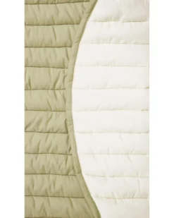 Tappeto Gioco Reversibile - Leaf - Verde Oliva - Cotone Organico GOTS - Bamboo Collection - Diametro 100 cm