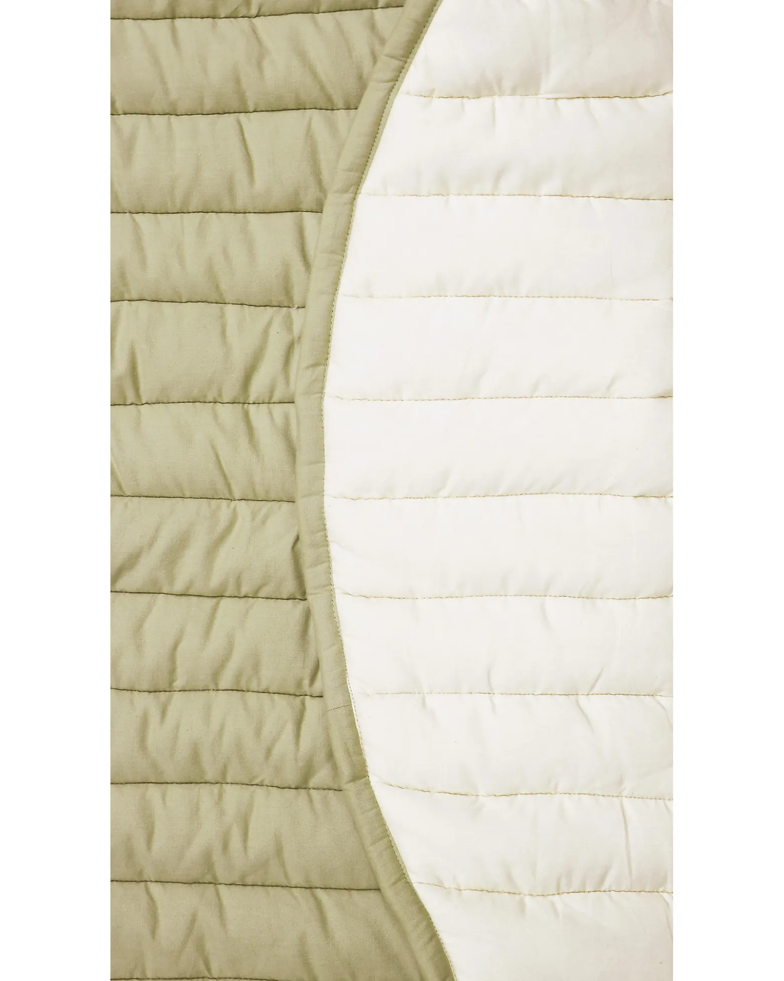Tappeto Gioco Reversibile - Leaf - Verde Oliva - Cotone Organico GOTS - Bamboo Collection - Diametro 100 cm