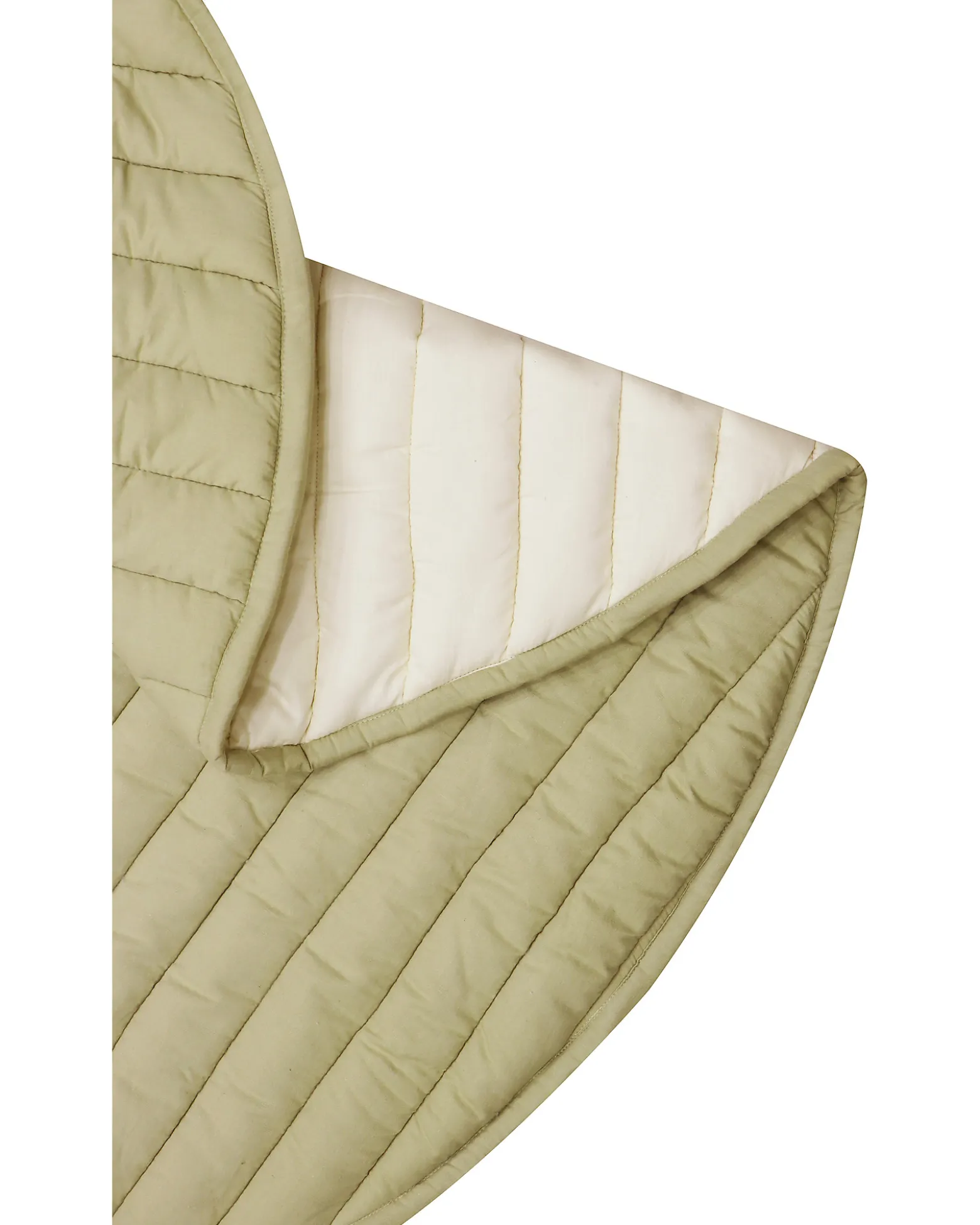 Tappeto Gioco Reversibile - Leaf - Verde Oliva - Cotone Organico GOTS - Bamboo Collection - Diametro 100 cm