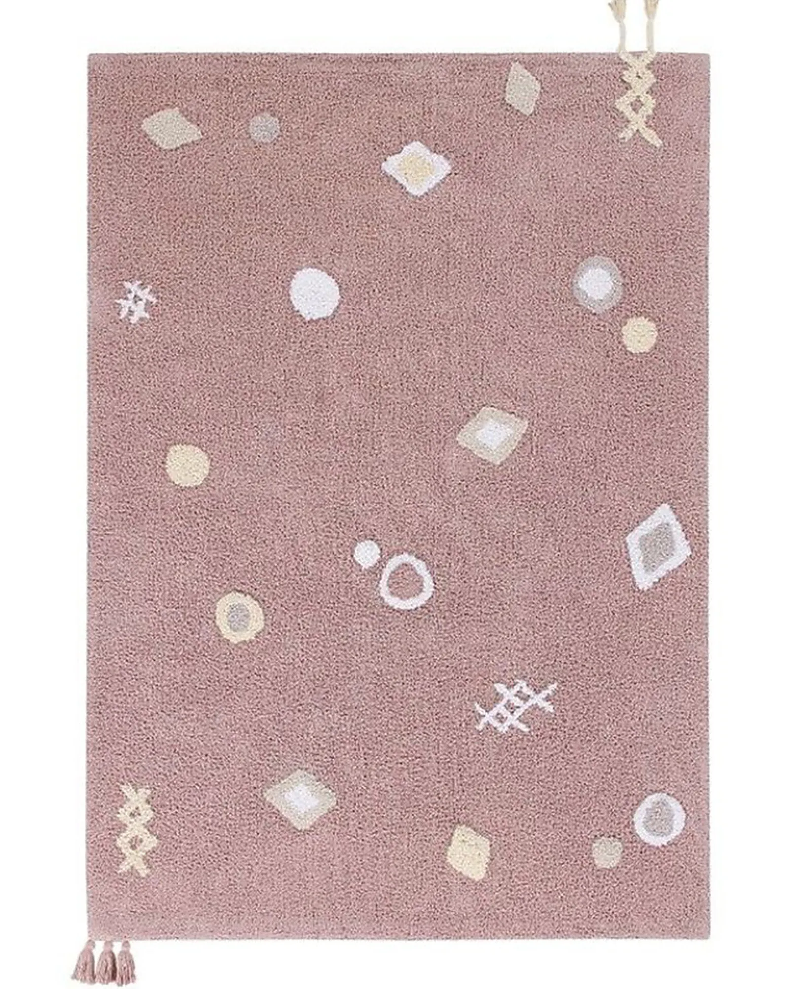 Tappeto Lavabile Noah, Rosa Vintage - Cotone Naturale (140x200 cm)
