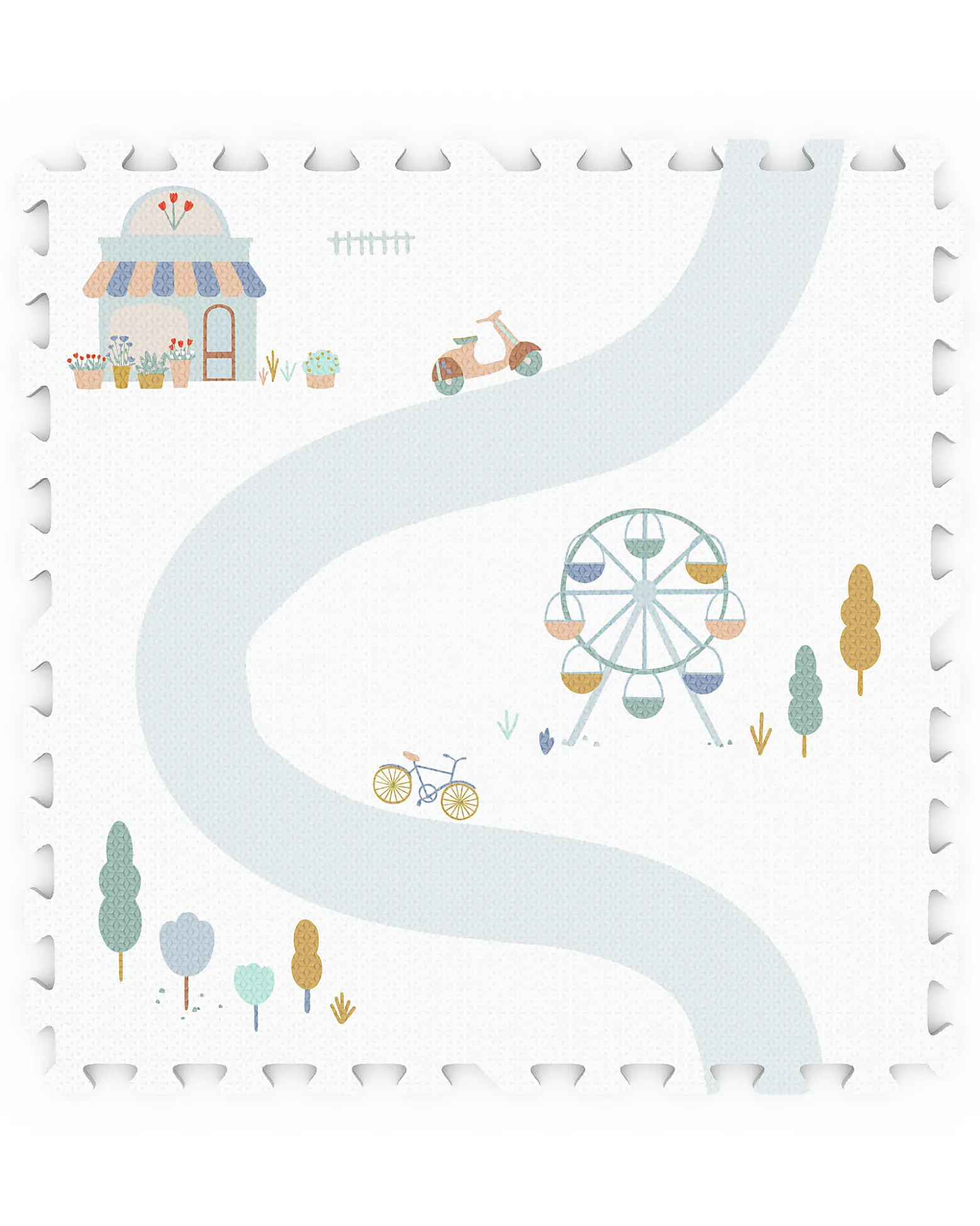 Tappeto Puzzle - Village - 120x180 cm - 100% EVA Foam