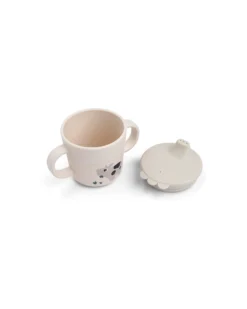 Tazza con Beccuccio e Manici - Tiny Farm - Sabbia - 100% Silicone Alimentare