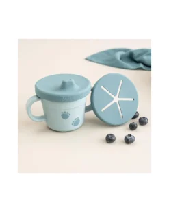 Tazza con Beccuccio e Snack Foodie - Elphee - Blu - 100% PP Alimentare