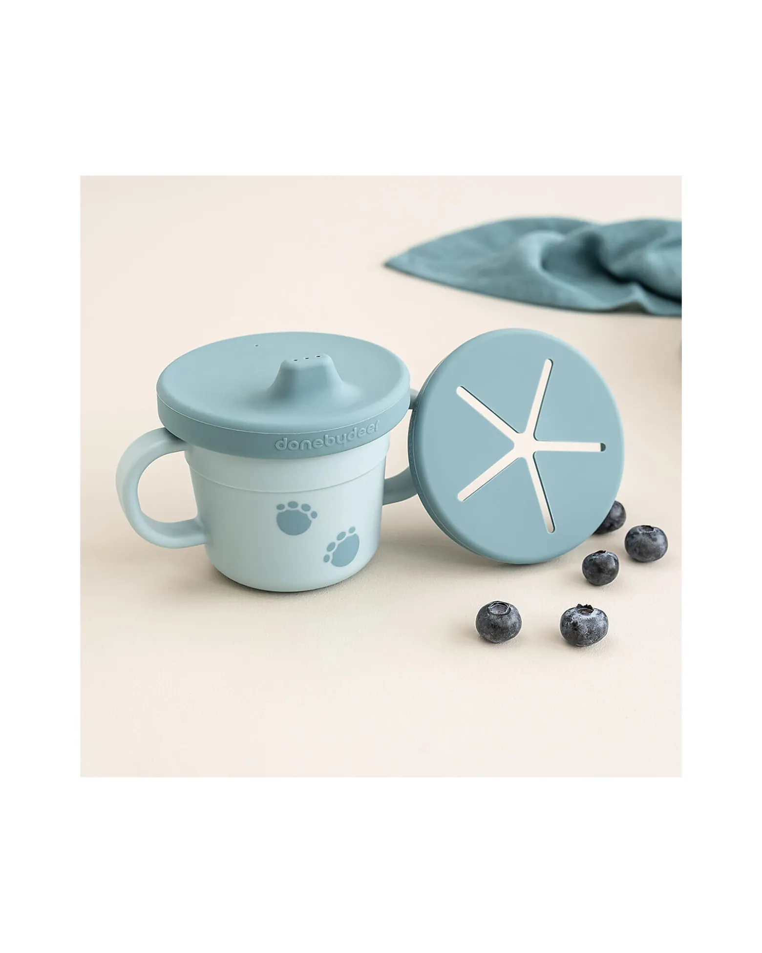 Tazza con Beccuccio e Snack Foodie - Elphee - Blu - 100% PP Alimentare