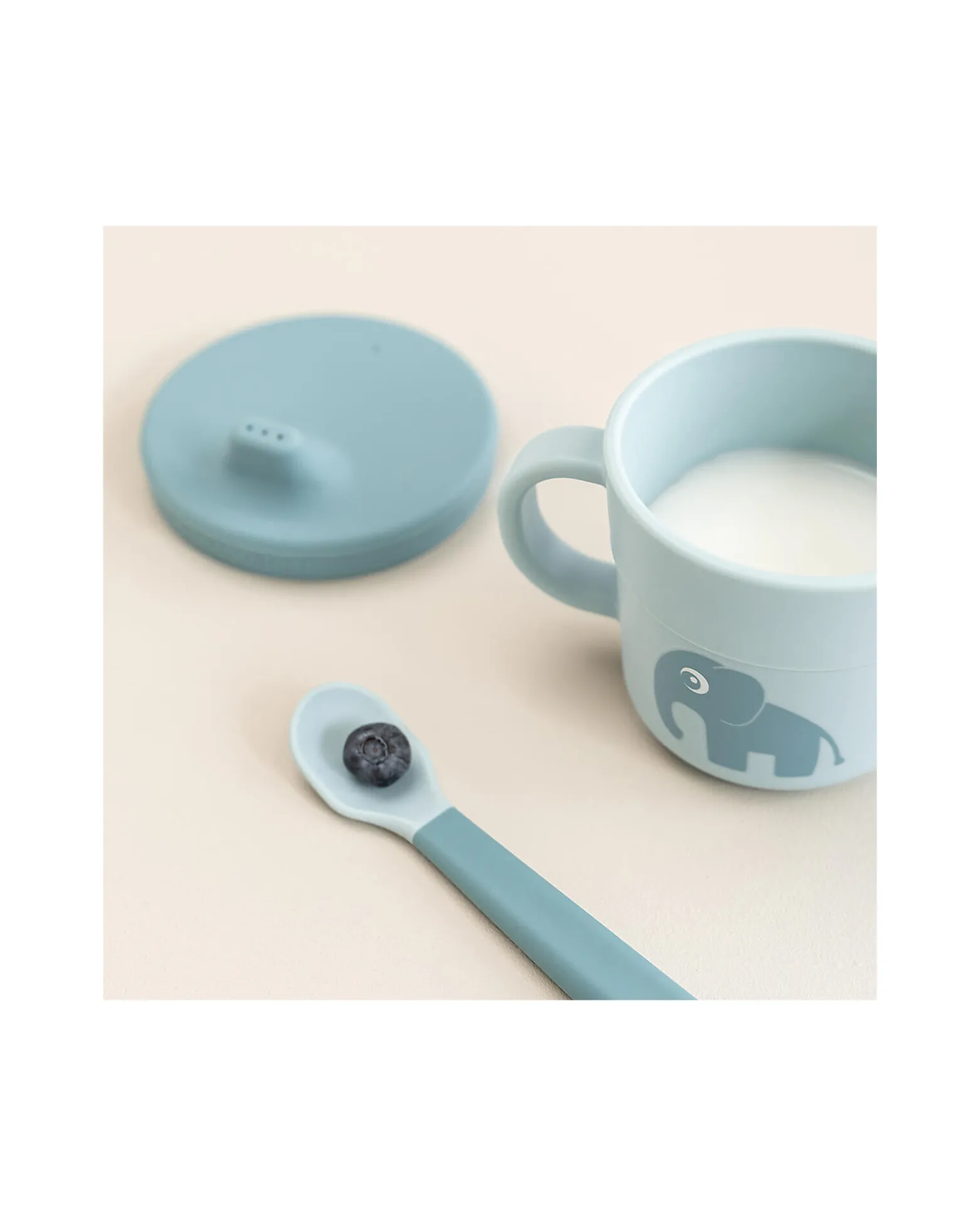 Tazza con Beccuccio e Snack Foodie - Elphee - Blu - 100% PP Alimentare