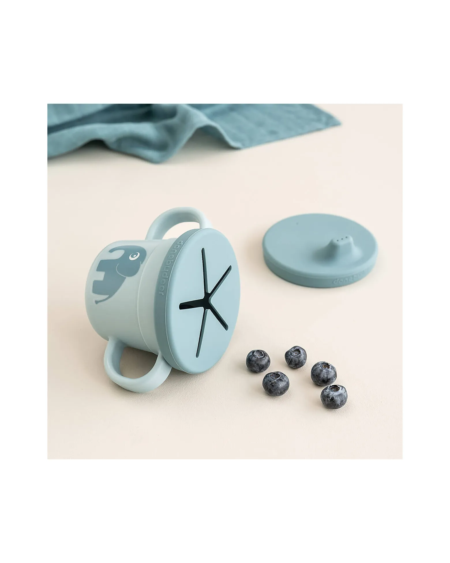 Tazza con Beccuccio e Snack Foodie - Elphee - Blu - 100% PP Alimentare