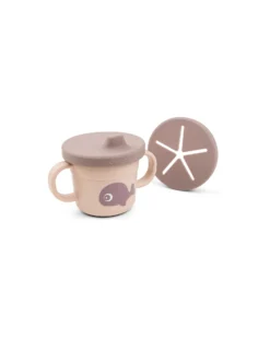 Tazza con Beccuccio e Snack Foodie - Wally - Rosa Cipria - 100% PP Alimentare