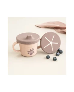 Tazza con Beccuccio e Snack Foodie - Wally - Rosa Cipria - 100% PP Alimentare