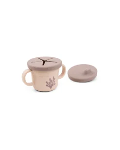 Tazza con Beccuccio e Snack Foodie - Wally - Rosa Cipria - 100% PP Alimentare