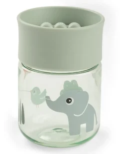 Tazza da Apprendimento con Bordo per Bere a 360° - Antigoccia - Playground - Verde - 260 ml - 9m+