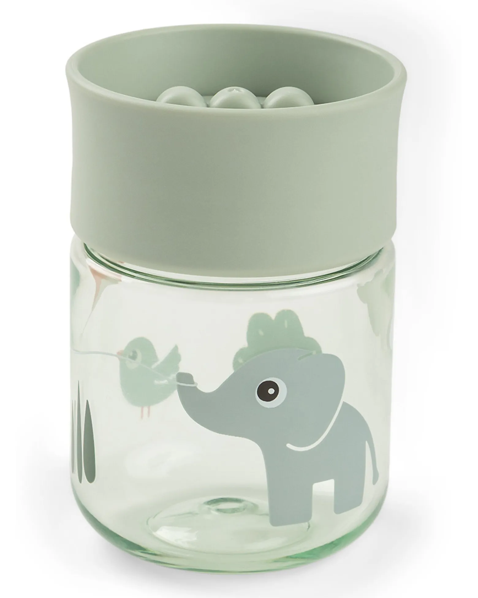 Tazza da Apprendimento con Bordo per Bere a 360° - Antigoccia - Playground - Verde - 260 ml - 9m+