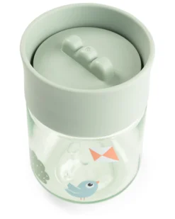 Tazza da Apprendimento con Bordo per Bere a 360° - Antigoccia - Playground - Verde - 260 ml - 9m+