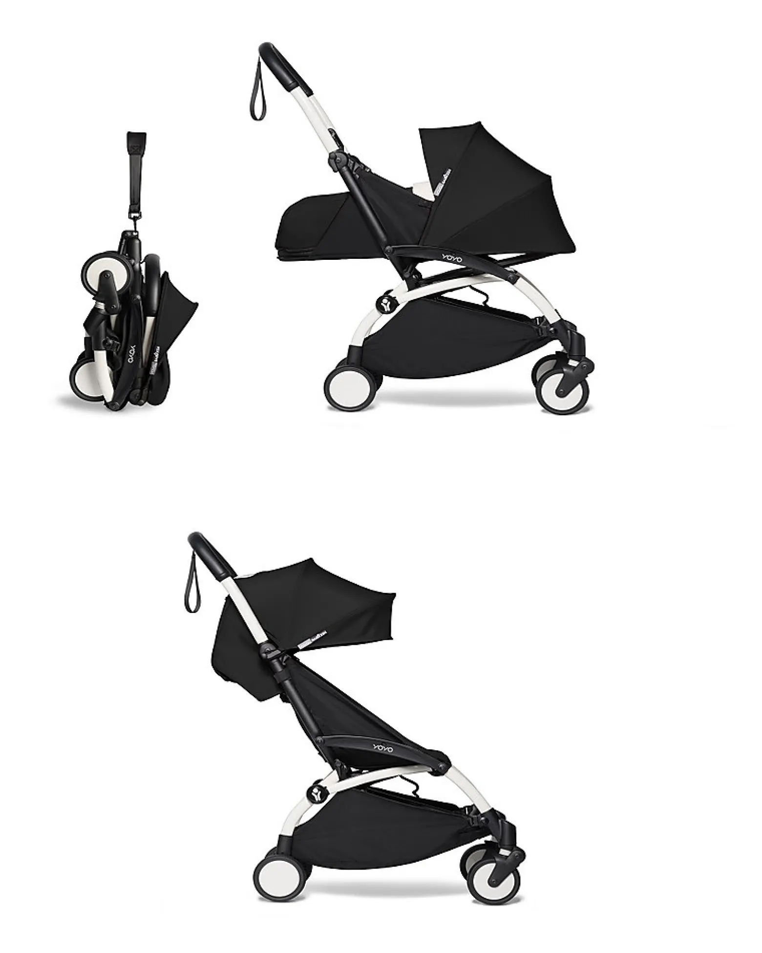 Telaio Passeggino BABYZEN YOYO² - Bianco - Comprende cestino, borsa, cinghia trasporto!
