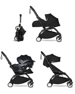 Telaio Passeggino BABYZEN YOYO² - Nero - Comprende cestino, borsa, cinghia trasporto!
