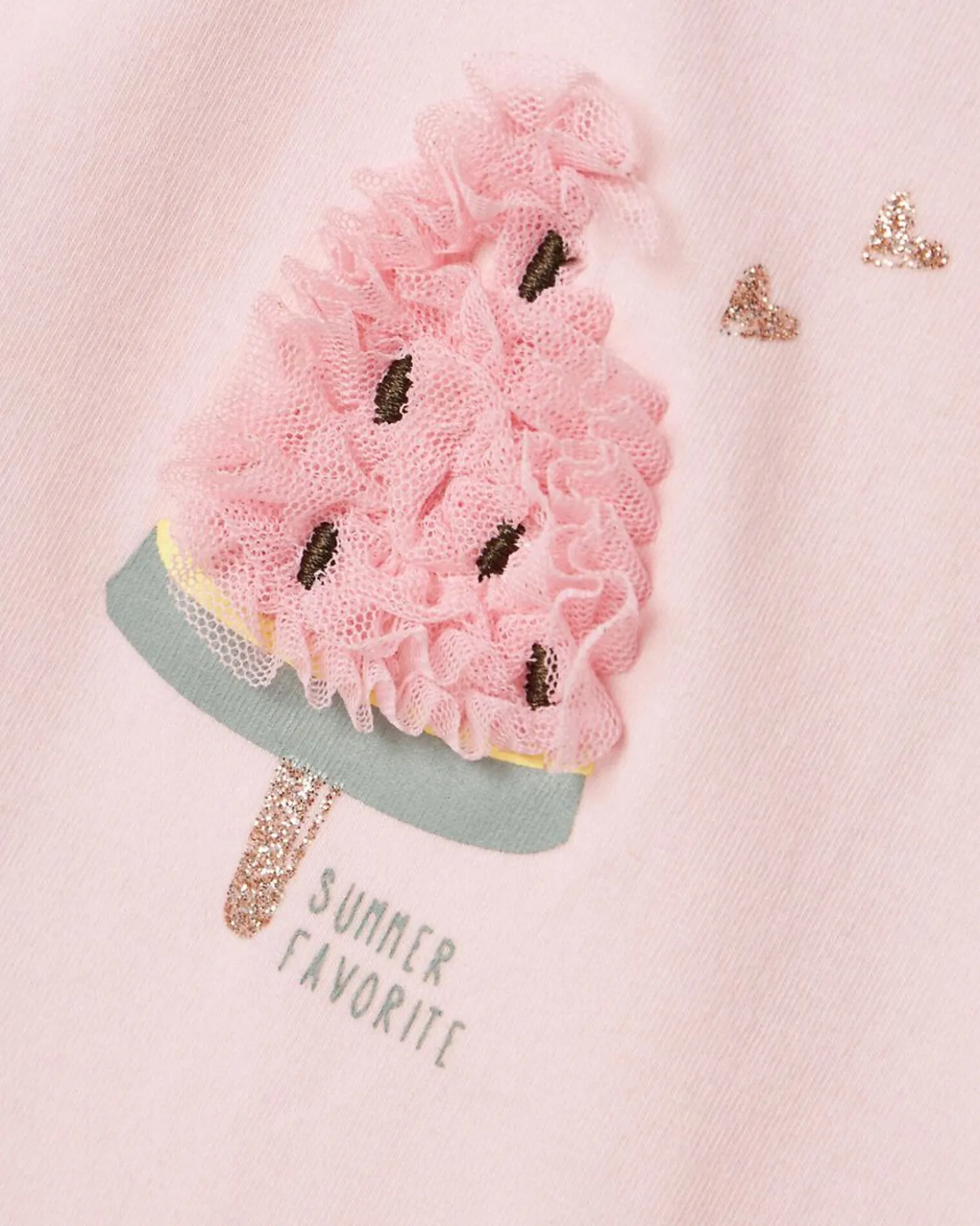 Top con Maniche Volant - Anguria - Rosa - Cotone