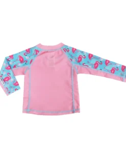 Top Maniche Lunghe da Bagno - Rash Guard per Neonato - Franny il Fenicottero