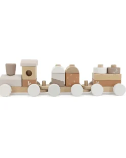 Trenino Giocattolo in Legno FSC - Beige - 18+ m