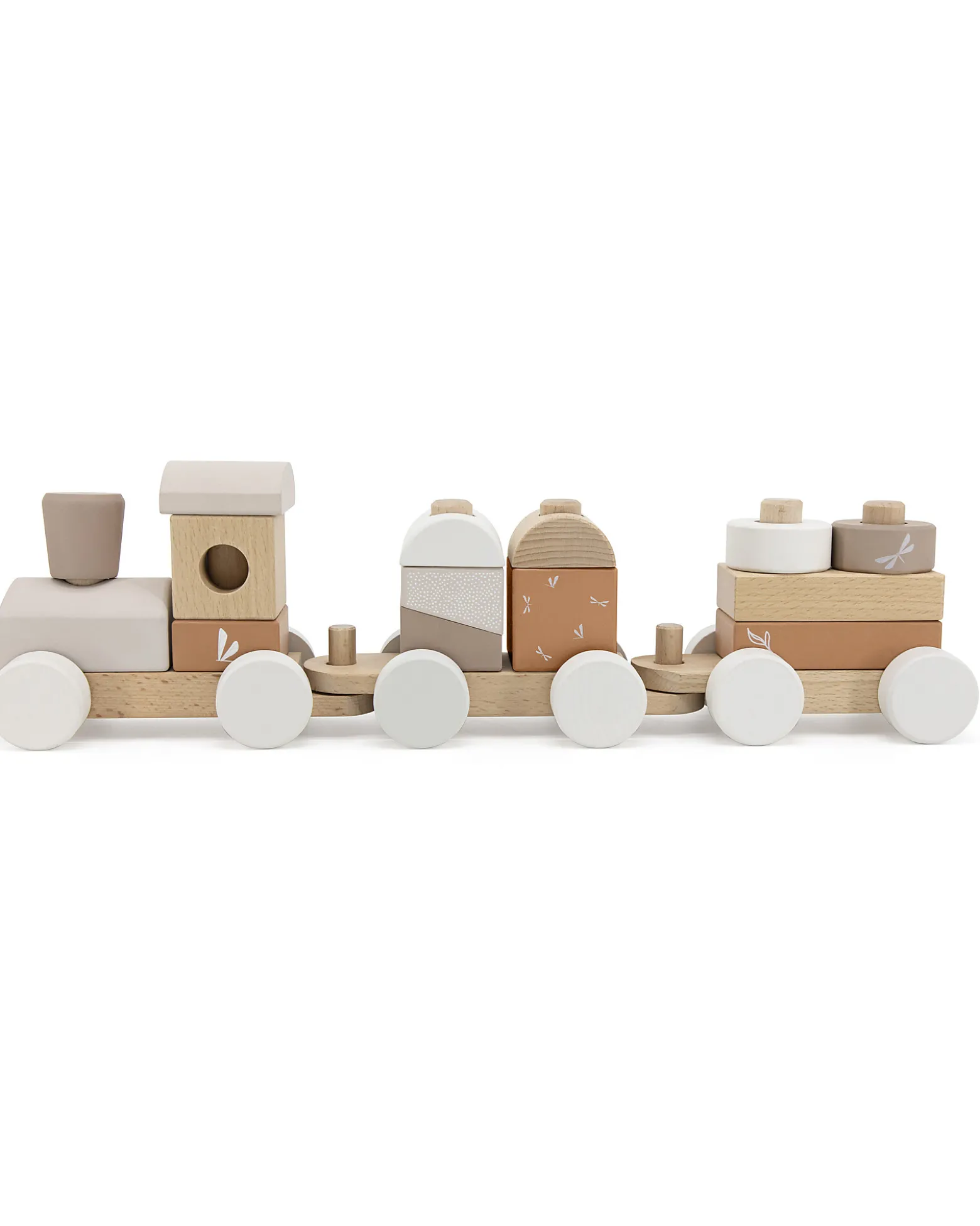 Trenino Giocattolo in Legno FSC - Beige - 18+ m