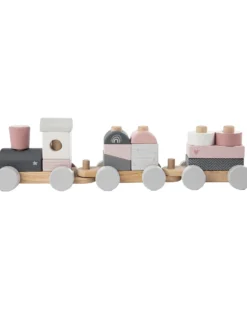 Trenino Giocattolo in Legno FSC - Rosa - 18+ m