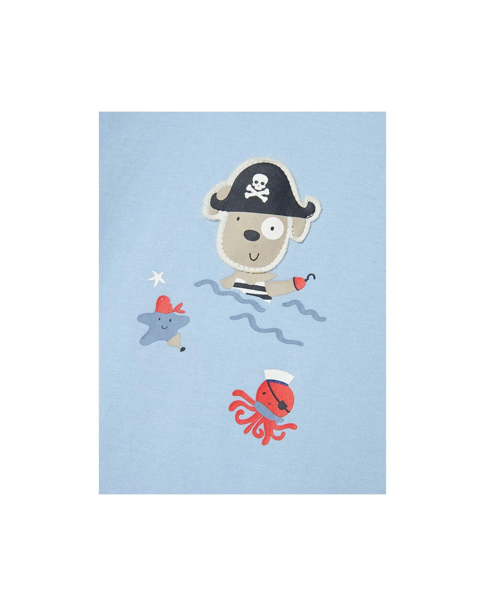 T-Shirt - Chambray Blue - Capitan Uncino - Cotone Bio