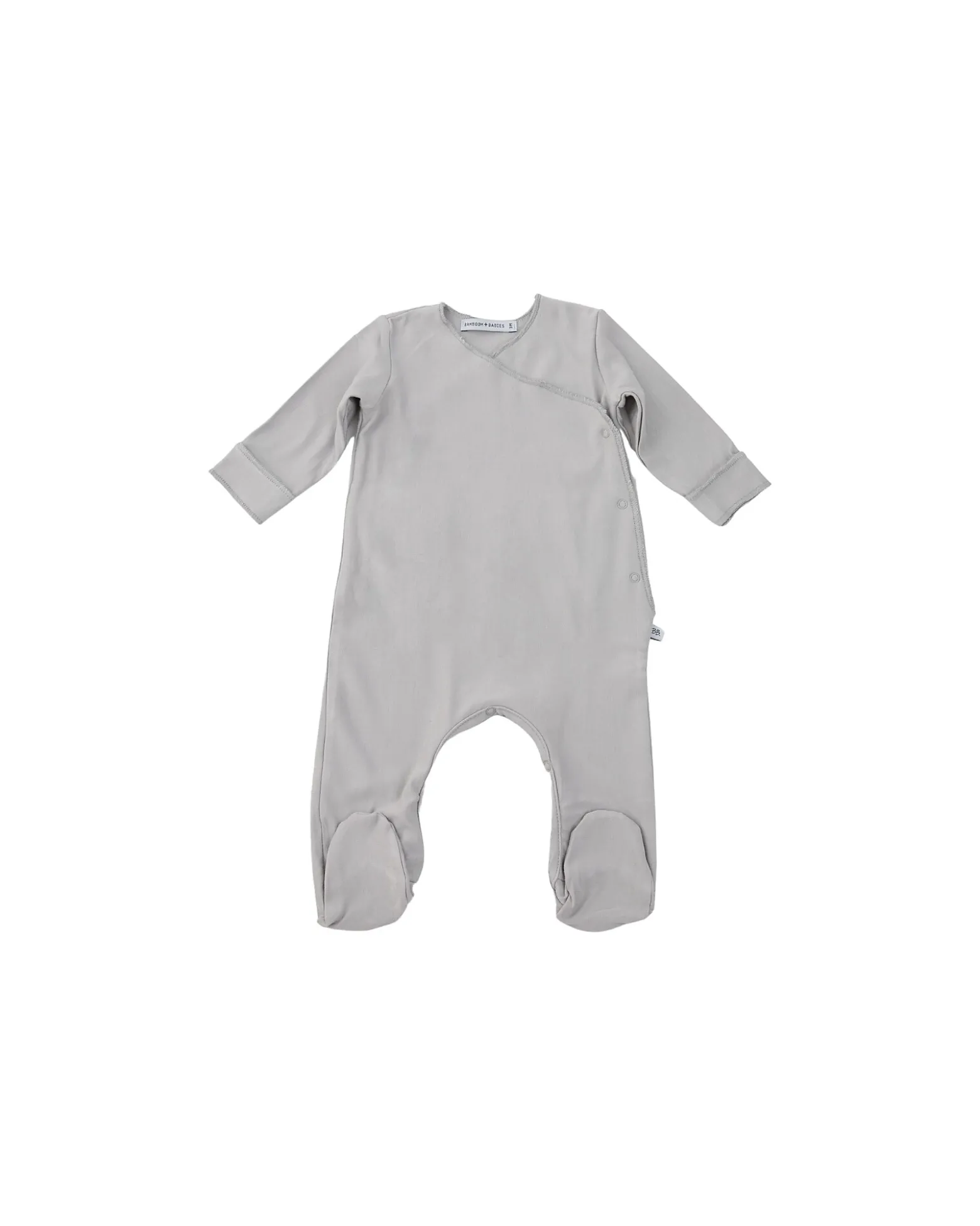 Tutina con Piedi Pure - Grigio - Bambù Bio Elasticizzato