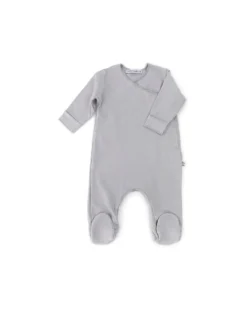 Tutina con Piedi Pure - Grigio - Bambù Bio Elasticizzato