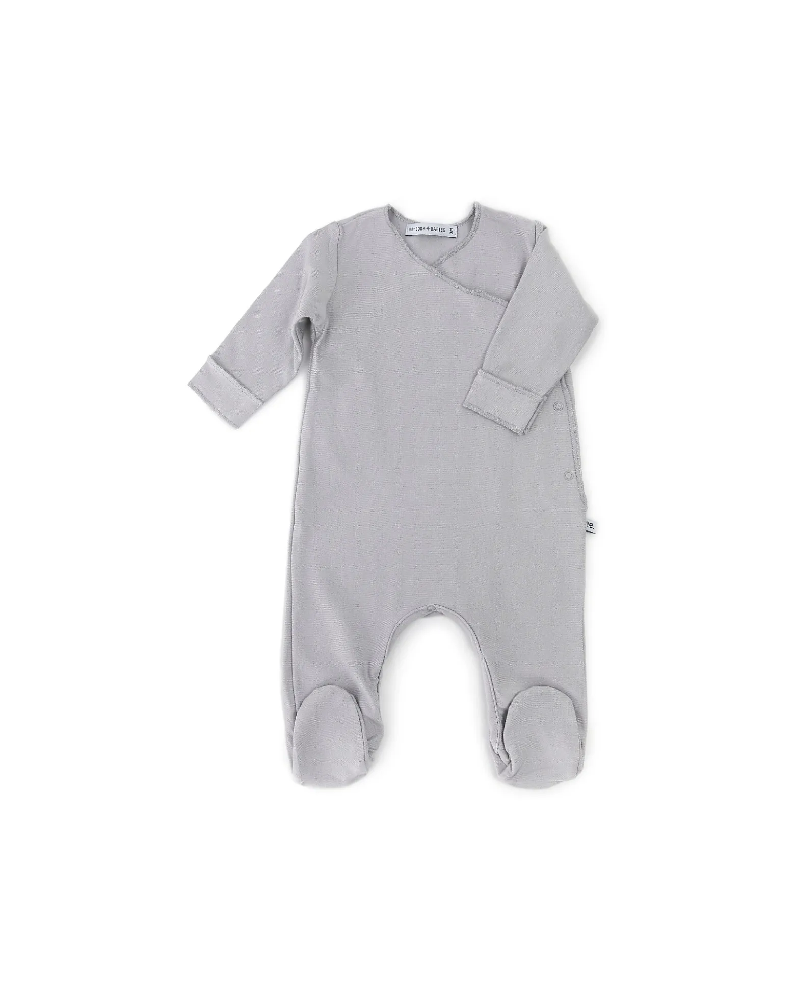 Tutina con Piedi Pure - Grigio - Bambù Bio Elasticizzato