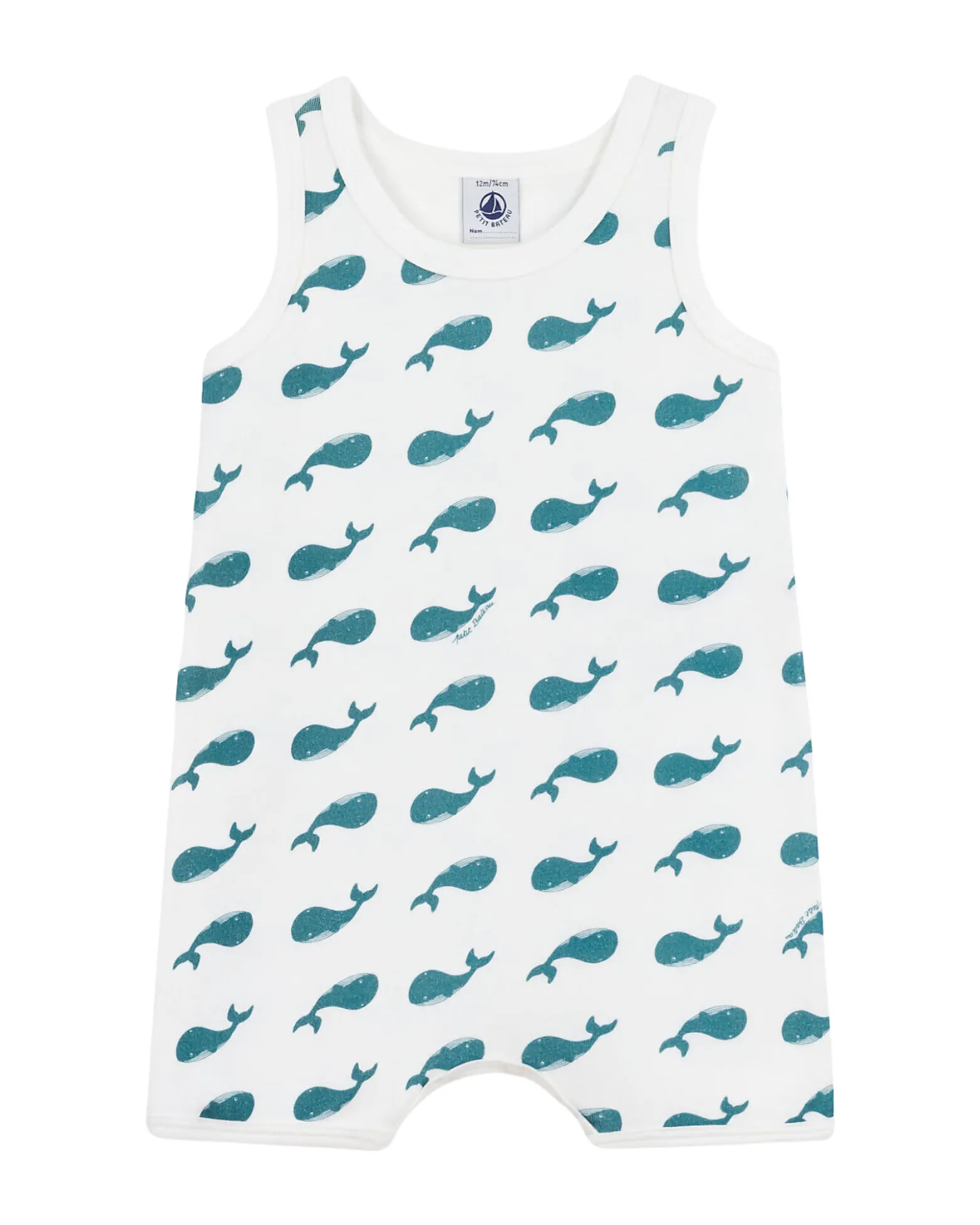 Tutina Senza Piedi Notte - 100% Cotone - Balene
