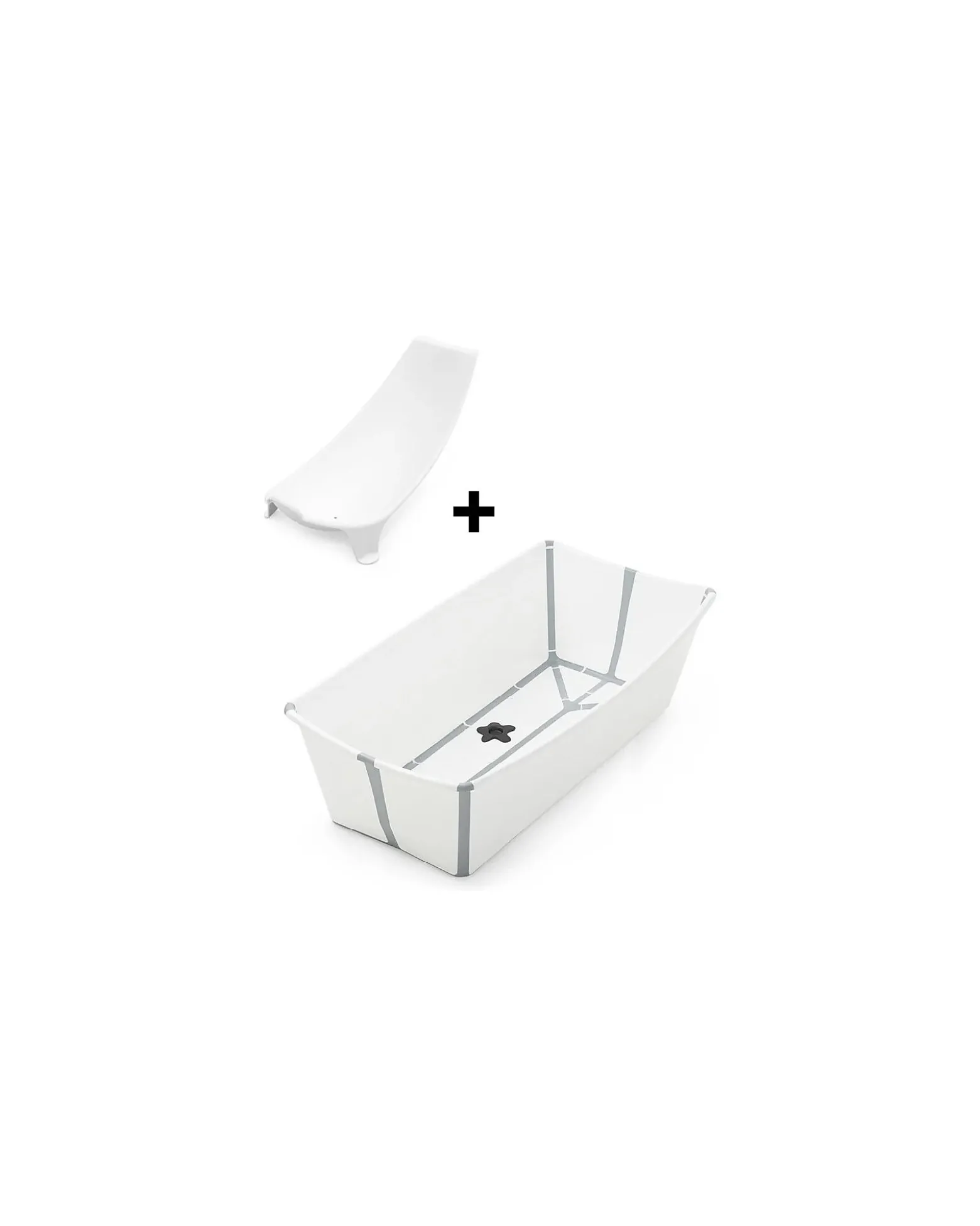 Vaschetta da Bagno Flexi Bath XL - con Supporto per Neonati - Bianco