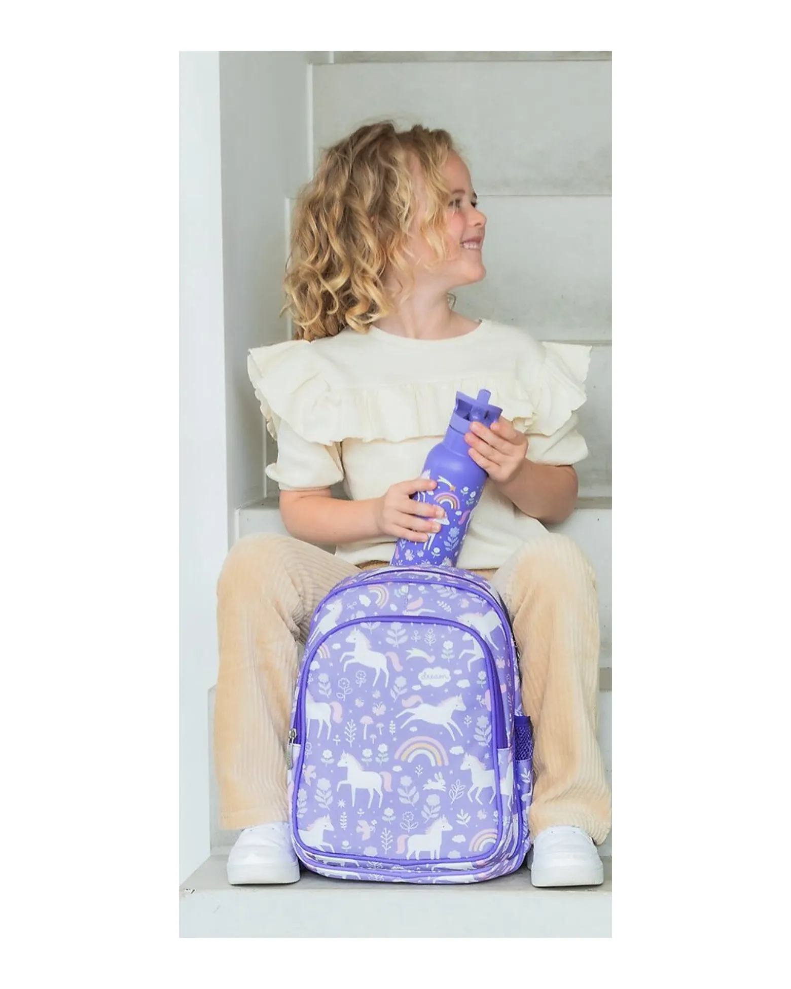 Zainetto Grande con Tasca Termica - Unicorn Dreams - 27x32x19 cm - Mantiene cibi e bevande freschi!