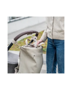 Zaino Cambio con Fasciatoio Ripiegabile e Ganci Passeggino - Sabbia - Fatto con bottiglie di plastica riciclata!